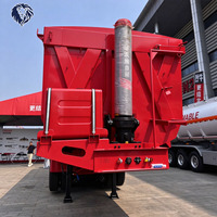 Semi-remorque benne arrière de haute qualité fabriquée en Chine, capacité 40 tonnes, avec essieu avant relevable, 3/4/5 essieux, à vendre