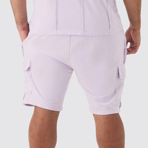 Ensembles de t-shirts et shorts de conception de logo personnalisé de haute performance en bas quantité minimale de commande de style haut deux pièces vêtements de rue pour les ensembles jumeaux pour hommes - Product Image 5