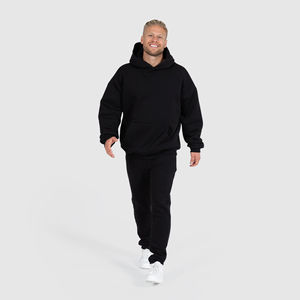 Sweat à capuche court et épais pour hommes, Streetwear boxy personnalisé, polaire française 3D délavée à l'acide, brodée teintée en plaine pour l'hiver - Product Image 6