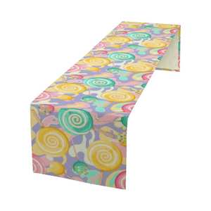 Chemin de table de mariage en pur coton brodé de style moderne et luxueux avec logo personnalisé - Product Image 6