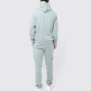 Ensemble de survêtement sportif ITTEHAD pour homme, en molleton, avec capuche et cordon de serrage, 100 % coton respirant, vente en gros - Product Image 4