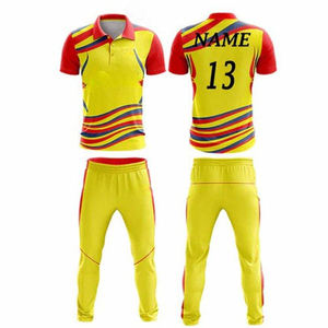 เครื่องแบบคริกเก็ตเสื้อเจอร์ซีย์แบบระเหิดแห้งเร็วเครื่องแบบคริกเก็ตออกแบบได้ตามต้องการ - Product Image 4