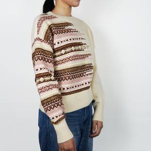 Suéter de lana transpirable para mujer 2025, ligero, de manga larga, con cuello en V, diseño personalizado, logotipo impreso, grosor fino para invierno - Product Image 2