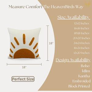 Luxury Handmade Floral Vintage Cotton Textured Decorative <b>Throw</b> Pillow <b>Cover</b> for <b>Sofa</b> Living Room Modern Home Dcor - Product Image 3