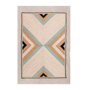 ราคาที่ดีที่สุดพรมผ้าฝ้ายทอแบบชนบทถักด้วยมือด้วยโทนสีธรรมชาติที่สมบูรณ์แบบสำหรับบ้านในกระท่อมวินเทจหรือชนบท - Product Image 1