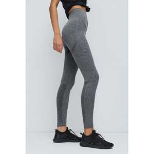 Leggings en Chiffon de Compression Sans Couture à Taille Moyenne, Style Casual et Élégant - Product Image 4