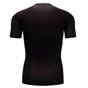 Camisa de gimnasio personalizada para hombre, transpirable, poliéster elástico, sudor, manga corta, 180g, ajuste holgado, patrón de letras, pantalla de seda, 100% algodón - Product Image 3