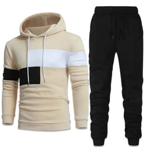 Sport de plein air de grande taille pour hommes, vêtements de sport, survêtement, ensemble 2 pièces pour hommes, ensembles de pantalons de survêtement et de sweat à capuche, ensemble de jogging pour hommes - Product Image 1