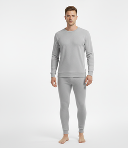 Combinaison thermique pour homme ColdShield grise, douce, manches longues, respirante, chaude, vêtements d'hiver - Product Image 2