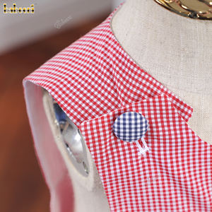 Babeeni - Mamelucos de Algodón 100% para Bebés Niñas, Manga Corta, Casuales, Rojos a Cuadros, Ignífugos, Aislantes del Calor, Resistentes al Encogimiento - Product Image 5