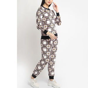 Último elegante bloque impreso chándal al por mayor Logo Otoño e Invierno nuevo Casual suéter chaqueta ropa deportiva terciopelo Jogger chándal - Product Image 4