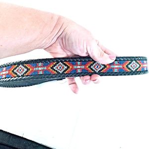 เข็มขัดลูกปัดหนังแท้ตะวันตกผลิตตามสั่งเข็มขัดโลหะพร้อมสตั๊ดดีไซน์สำหรับผู้ชายผู้หญิง - Product Image 6