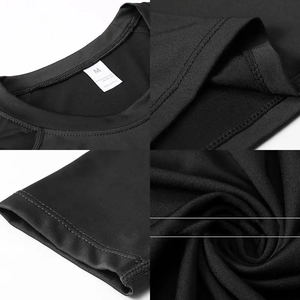 เสื้อกีฬาใหม่สำหรับผู้ชายเสื้อวิ่งตัวยาวเสื้อยืดสีพื้นเสื้อกีฬาแห้งเร็วสำหรับฟิตเนสออกกำลังกาย - Product Image 3