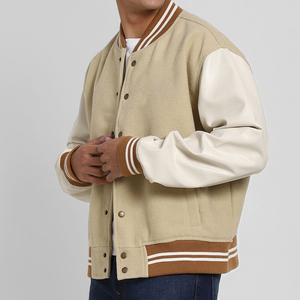 Chaqueta Varsity de Diseño Personalizado de Moda, Chaqueta de Invierno de Alta Calidad con Bordado, Cuello Alto, Logotipo Frontal, Ropa Casual Unisex, Servicio OEM - Product Image 3