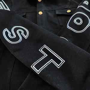 Veste en jean tendance pour homme, style 2024, personnalisée, déchirée, effet délavé, streetwear, veste en jean élégante pour homme. - Product Image 5