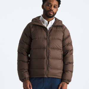 Nouvel arrivage de doudoune à capuche en duvet marron Veste matelassée imperméable et coupe-vent chaude Manteau d'extérieur d'hiver Vestes à bulles pour hommes - Product Image 1