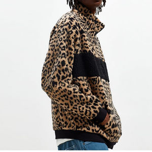 เสื้อฮู้ดพิมพ์ลายพัฟสำหรับผู้ชายแขนยาวดีไซน์ทันสมัยพร้อมซิปทำจากขนแกะ - Product Image 5