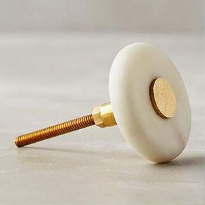 Boutons en marbre les plus vendus de couleur blanche et marron avec taille de forme de couleur personnalisée fabriqués en Inde - Product Image 3