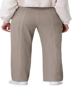 Pantalon pour femme, poids lourd, cordon de serrage, taille élastique, coupe classique, couleur personnalisée - Product Image 2