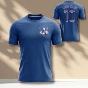 Maglia Unisex per Tifosi di Calcio Mondiali Messico 2026, T-Shirt Promozionale con Grafica Aquila Verde - Product Image 1