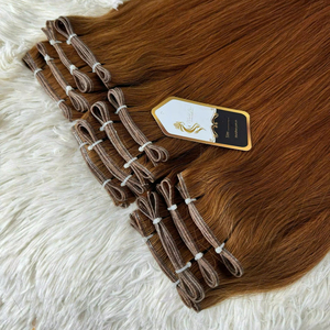 Vente en gros d'extensions de cheveux bruts vietnamiens trame double produit de beauté en cheveux humains pour femmes avec style droit - Product Image 1