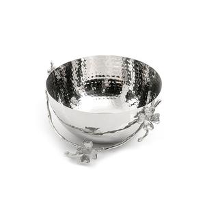 Juego de 3 cuencos de aluminio de diferentes tamaños para servir frutas secas, cuenco de forma redonda de Color plateado con soporte para fregona - Product Image 3