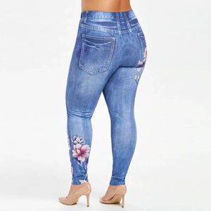 Vente en gros Jeans grande taille Pantalons décontractés pour femmes Jeans respirants pour femmes Jeans en denim pour femmes Pantalons en denim pour femmes - Product Image 3