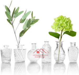 Vase à fleur en verre attrayant au design moderne, décor d'hôtel à la maison transparent de vente chaude pour la décoration de mariage - Product Image 5