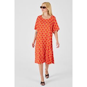 Abito Midi a fantasia per ragazzo con collo a U e maniche corte in tessuto a maglia confezione singola - Product Image 2