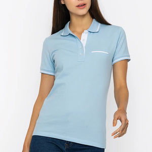 Polos pour femmes les plus vendus Nouveau style Polos pour femmes à manches courtes vierges brodés Couleurs personnalisées avec MOQ faible - Product Image 1