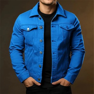 100% coton biologique Denim hommes vestes Premium casual vente en gros veste pour hommes élégant lavé jean homme vestes - Product Image 1