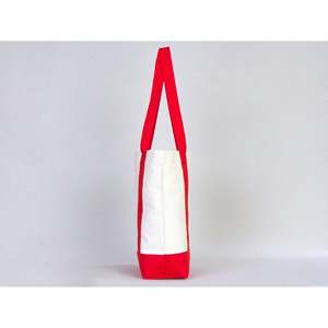 กระเป๋าผ้าแคนวาสสีทึบพร้อมที่จับสีแดง16W X 14H x 5L 12 oz ออกแบบตามต้องการ - Product Image 5