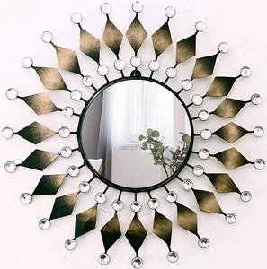 Miroir en verre rond décoratif de haute qualité, thème moderne, pour la maison et le salon - Product Image 4