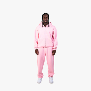 Survêtement Zipup épais et oversize pour homme Pantalon évasé deux pièces avec logo personnalisé Sweat à capuche imprimé bouffant Survêtements d'hiver Jogging - Product Image 1