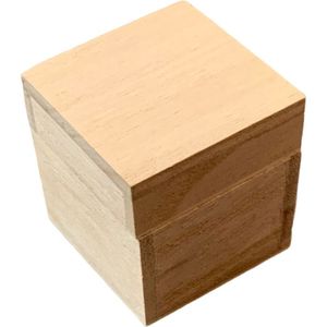 Venta caliente Regalos y manualidades Cajas de madera Letreros de pared Hecho en IndExtra Pequeño Cubo de madera de 5cm Caja de baratija IA - Product Image 1
