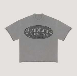 Ensemble Short et T-Shirt personnalisés de style vintage pour hommes, deux pièces de survêtement d'été délavé à l'acide, sérigraphie T-shirt court et short - Product Image 6