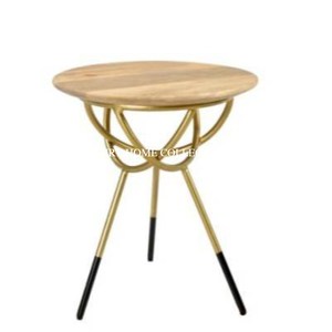 Patas de acero inoxidable pulido con espejo con tapa de madera, mesa de comedor grande para el hogar, muebles de forma clásica personalizada, mesa de centro - Product Image 6