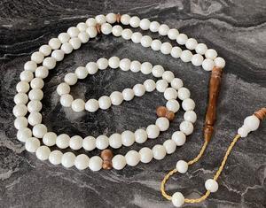 Meilleure qualité 100 battements Buffalo Bone Tasbih pour la prière prière islamique Misbaha Bone Bead Bone Subha islamique Musulman Prière Beats - Product Image 2