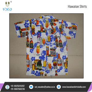 Camisetas hawaianas estampadas con botella de cerveza, Material de algodón de la mejor calidad, venta al por mayor - Product Image 6