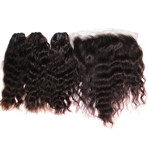 Peluca de cabello humano de mejor grado 100%, mechones de trama Frontal, doble dibujado, 13x6, Frontal transparente, cabello crudo de Vietnam, Color Natural, encaje HD - Product Image 2