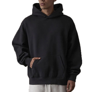 Sweat-shirt à capuche unisexe en coton polaire à manches longues pour hommes, survêtement d'hiver avec logo personnalisé, style hip-hop, 100% coton - Product Image 1