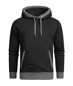 Pull à capuche léger à manches longues pour hommes dernière mode personnalisée hiver éponge française motif uni - Product Image 3