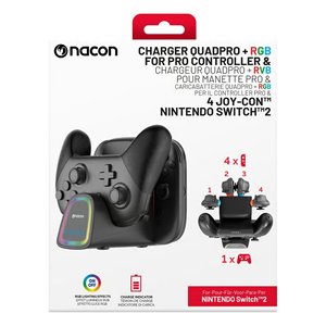 Cargador QuadPro + RGB Negro SWITCHNEWCHARGERPRO para Nintendo Switch 2, Accesorio de Carga para Videojuegos - Product Image 2