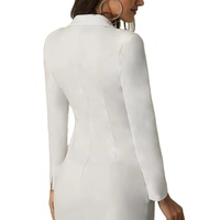 Robe Blazer Élégante à Manches Longues pour Femme, Style Casual Chic, Taille Haute, Mini Robe à Manches Longues, Mode Luxe Designer, Bureau, 2026