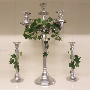 Candelabros blancos de boda mejor valorados con cuenco de flores candelabros restaurante entrada candelabros para decoración cuentas de cristal Decoración - Product Image 4