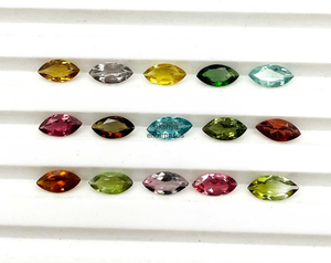 Piedras preciosas sueltas facetadas de corte Marquesa de turmalina Natural de 5x10mm para la fabricación de joyas piedra multiturmalina calibrada a bajo precio - Product Image 5