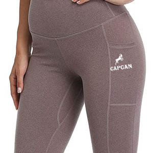 Mallas de Yoga de Color personalizadas de alta calidad para mujer, mallas elásticas informales para Fitness, Push-up, diseño sólido, tela de punto sin costuras - Product Image 4