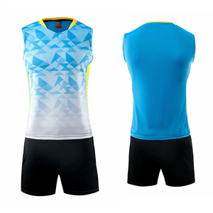 Meilleurs ensembles d'uniformes de volley-ball pour hommes en gros concevez votre propre maillot 100% polyester couleur personnalisée de haute qualité - Product Image 2