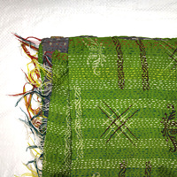 Fait à la main indien Kantha écharpe Vintage coton Patchwork soie Sari motif brodé Style coloré longueur moyenne hiver adulte