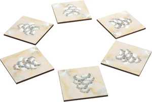 Ensemble de sous-verres en placage de bois de liège MDF Décoration intérieure - Product Image 3